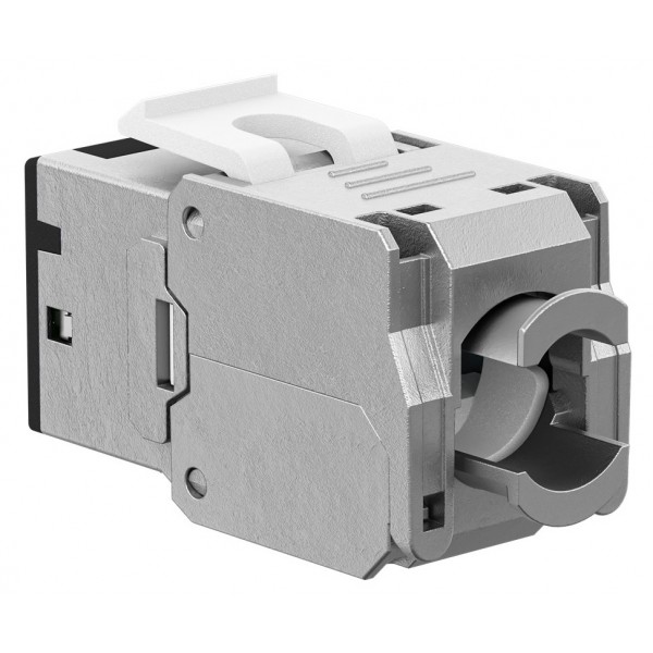 GOOBAY Keystone module RJ45 77943, CAT 6A STP, slim, toolfree, ασημί/μαύρο