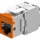 GOOBAY Keystone module RJ45 77947, CAT 6A STP, slim, toolfree, ασημί/πορτοκαλί