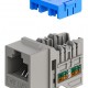 GOOBAY Keystone module RJ45 77951, CAT 6A UTP, slim & short, toolfree, γκρι
