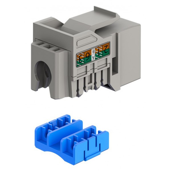 GOOBAY Keystone module RJ45 77951, CAT 6A UTP, slim & short, toolfree, γκρι - Δικτυακός Εξοπλισμός