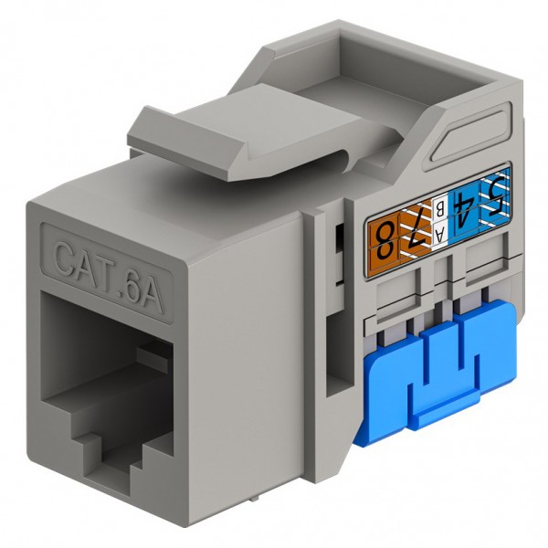 GOOBAY Keystone module RJ45 77951, CAT 6A UTP, slim & short, toolfree, γκρι - Δικτυακός Εξοπλισμός