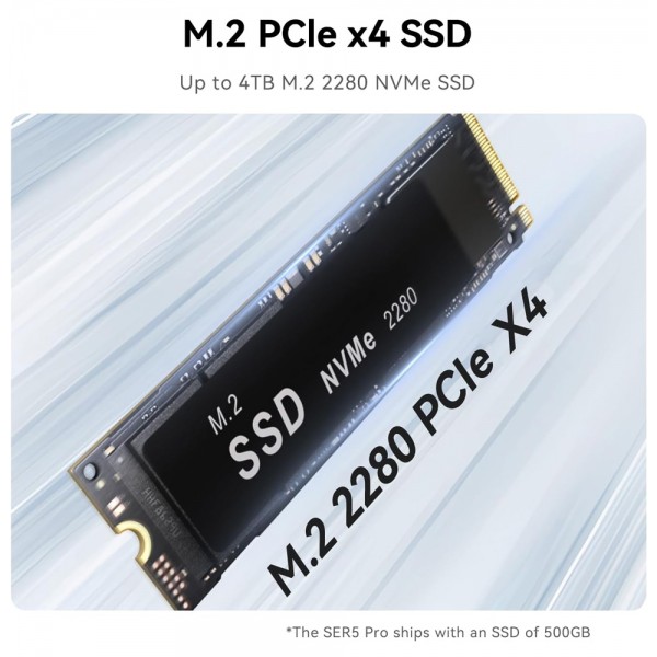 BEELINK mini PC SER5 Pro, AMD 5625U, 16GB, 500GB M.2, Windows 11 Pro