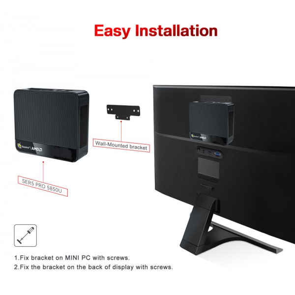 BEELINK mini PC SER5 Pro, AMD 5625U, 16GB, 500GB M.2, Windows 11 Pro