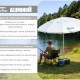 BRUNO ομπρέλα παραλίας αλουμινίου SOL-BAY BRN-0286, 2 μέτρων, ασημένια επίστρωση με UV προστασία UPF 50+, αντιανεμικός σκελετός Fiberglass, ρυθμιζόμενο ύψος & κλίση, φορητή με θήκη μεταφοράς