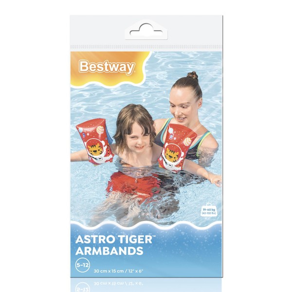 BESTWAY μπρατσάκια 32102, 30x15cm, 5-12 ετών, Astro Tiger