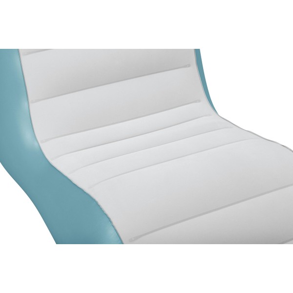 BESTWAY φουσκωτή πολυθρόνα 75127, 133x79x88cm, γαλάζια/λευκή
