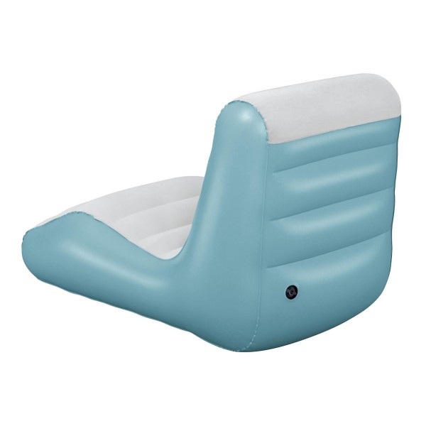 BESTWAY φουσκωτή πολυθρόνα 75127, 133x79x88cm, γαλάζια/λευκή