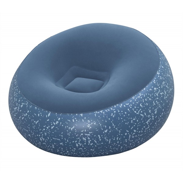 BESTWAY φουσκωτή πουφ πολυθρόνα 75154, 112x112x66cm, μπλε - Είδη Camping