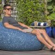 BESTWAY φουσκωτή πουφ πολυθρόνα 75154, 112x112x66cm, μπλε