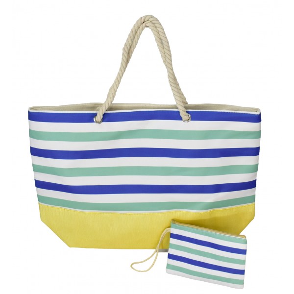 BRUNO τσάντα θαλάσσης με νεσεσέρ SOL-BAY BRN-0298, 58x40cm - Είδη Παραλίας