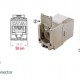 GOOBAY Keystone module RJ45 77942, CAT 6A STP, slim & short, toolfree, ασημί