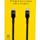 POWERTECH καλώδιο USB-C PTR-0204, PD 60W, 480Mbps, 25cm, μαύρο
