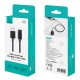 USAMS καλώδιο Lightning σε USB SJ778, 2.4A, 480Mbps, 1m, μαύρο