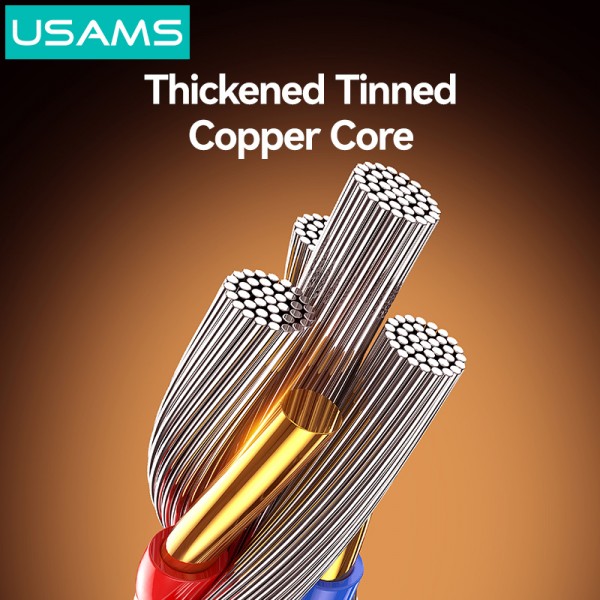 USAMS καλώδιο USB-C SJ775, 240W, 480Mbps, 1.2m, μαύρο