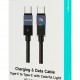 USAMS καλώδιο USB-C SJ775, 240W, 480Mbps, 1.2m, μαύρο