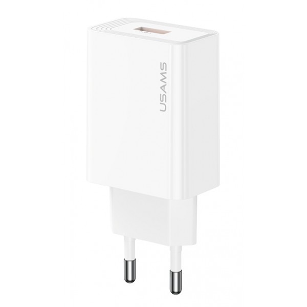 USAMS φορτιστής τοίχου CC324, USB, 18W, λευκός - 