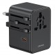 USAMS φορτιστής/αντάπτορας πρίζας CC310, 2x USB & 3x USB-C, universal, 70W, μαύρος