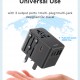 USAMS φορτιστής/αντάπτορας πρίζας CC310, 2x USB & 3x USB-C, universal, 70W, μαύρος