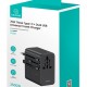 USAMS φορτιστής/αντάπτορας πρίζας CC310, 2x USB & 3x USB-C, universal, 70W, μαύρος