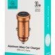 USAMS φορτιστής αυτοκινήτου CC322, USB & USB-C, 30W, πορτοκαλί