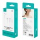 USAMS earphones με μικρόφωνο SJ771, USB-C σύνδεση, 1.2m, λευκά