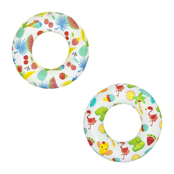 BESTWAY παιδικό σωσίβιο κουλούρα 36014, 61cm, 3-6 ετών, διάφορα χρώματα/σχέδια, 1τμχ - BESTWAY