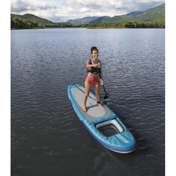 BESTWAY φουσκωτή σανίδα SUP Aqua Drifter View 6532H με διάφανο παράθυρο, 335x91.5x15cm, μπλε - Σύγκριση Προϊόντων