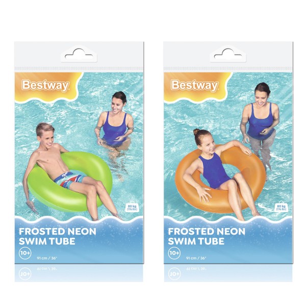 BESTWAY παιδικό σωσίβιο κουλούρα 36025, 91cm, 10+ ετών, διάφορα χρώματα, 1τμχ