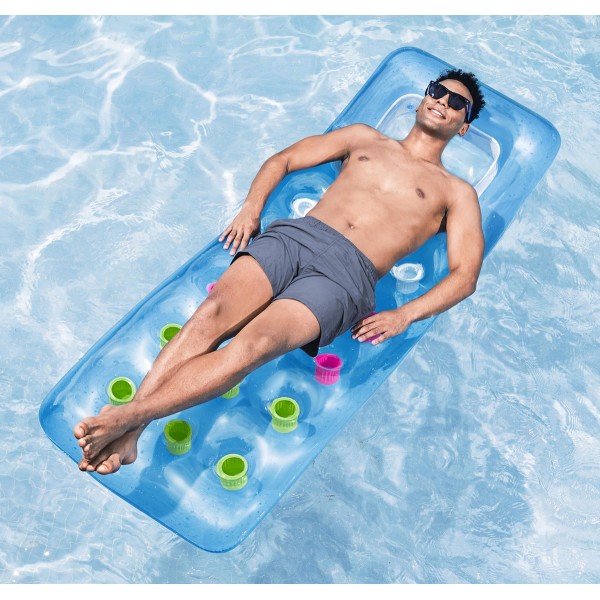 BESTWAY φουσκωτό στρώμα θαλάσσης 43040, 188x71cm, μπλε - Είδη Παραλίας