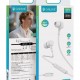 CELEBRAT earphones με μικρόφωνο G40, USB-C σύνδεση, 10mm, 1.2m, λευκά