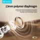 CELEBRAT earphones με θήκη φόρτισης W80, True Wireless, 13mm, 30/230mAh, γκρι