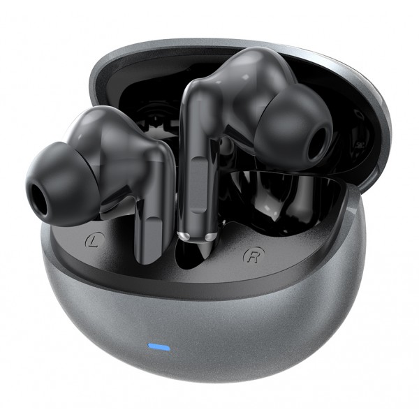 CELEBRAT earphones με θήκη φόρτισης W80, True Wireless, 13mm, 30/230mAh, γκρι - Αξεσουάρ Κινητών