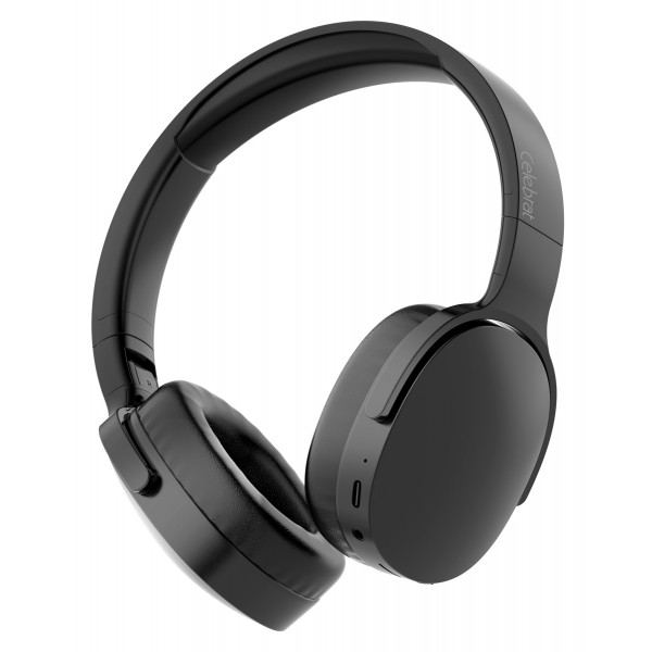 CELEBRAT headphones A45, ασύρματα & ενσύρματα, micro SD, 40mm, 250mAh, μαύρα - Αξεσουάρ Κινητών