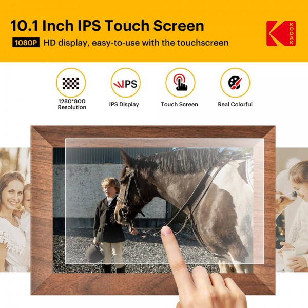 KODAK ψηφιακή κορνίζα CF102P με 10.1" οθόνη αφής, 1+32GB, WiFi, καφέ - Οικιακός εξοπλισμός