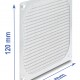 DELOCK σχάρα για 120mm ανεμιστήρα 67458 με φίλτρο σκόνης, μεταλλική, ασημί