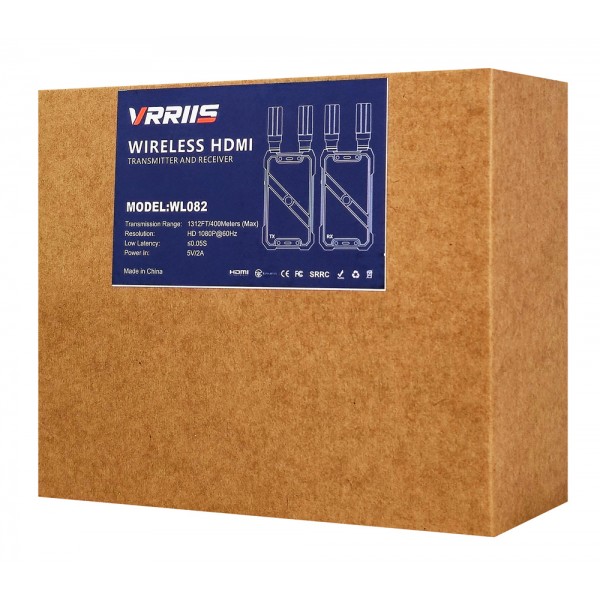 VRRIIS HDMI σύστημα ασύρματης μετάδοσης βίντεο WL082, 1080p, 2.4/5GHz, έως 400m