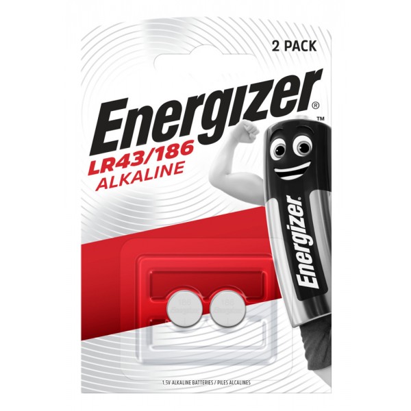 ENERGIZER αλκαλικές μπαταρίες LR43/186, 1.5V, 2τμχ - Μπαταρίες Αλκαλικές