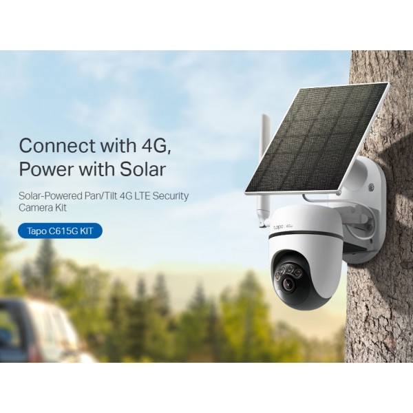 TP-LINK smart ηλιακή κάμερα Tapo C615G KIT, 2K/3MP, 4G, IP65, V1.0 - 