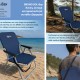BRUNO καρέκλα παραλίας-κάμπινγκ SOL-Bay BRN-0296, αναδιπλούμενη, 55x59x69cm