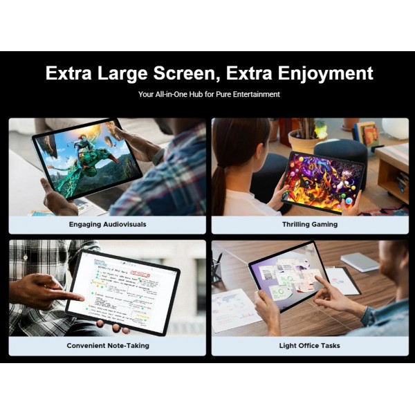 DOOGEE tablet Tab E3 Max, 14", 8/256GB, 4G, Android 16, 13500mAh, γκρι