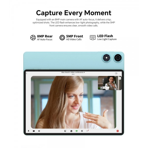 TECLAST tablet P50 με πληκτρολόγιο/στυλό αφής/θήκη, 11", 8/128GB, 4G, Android 15, 7000mAh, μπλε