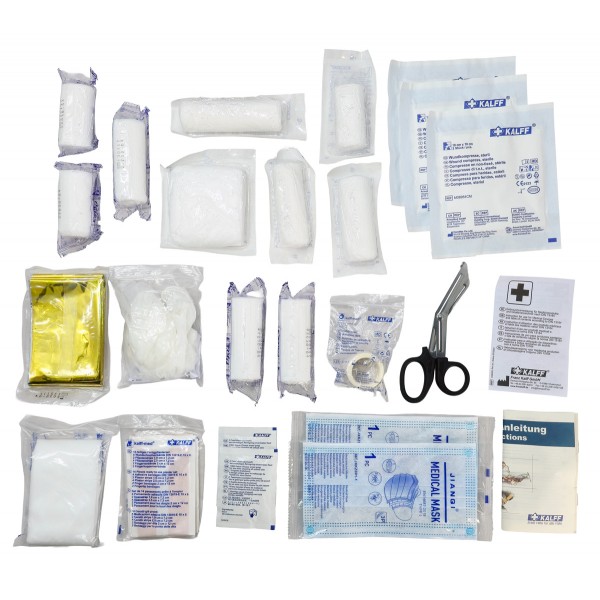 KALFF kit πρώτων βοηθειών για οχήματα FK1734-99, DIN 13164-2022, μαύρο - 