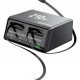 POWERTECH σταθμός φόρτισης PT-1623, USB/3x USB-C/2x USB-C καλώδια, GaN, 160W, μαύρος