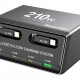 POWERTECH σταθμός φόρτισης PT-1623, USB/3x USB-C/2x USB-C καλώδια, GaN, 160W, μαύρος