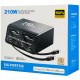 POWERTECH σταθμός φόρτισης PT-1623, USB/3x USB-C/2x USB-C καλώδια, GaN, 160W, μαύρος