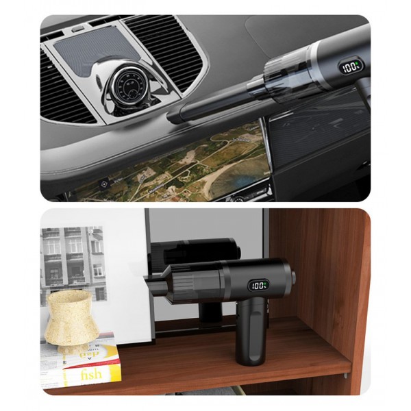 POWERTECH 2 σε 1 σκουπάκι χειρός & air duster PT-1576, 50W, 3600mAh, μαύρο - Service & Εργαλεία