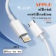 LDNIO καλώδιο Lightning σε USB-C MFi01, MFi, 30W, 480Mbps, 1m, λευκό