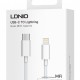 LDNIO καλώδιο Lightning σε USB-C MFi01, MFi, 30W, 480Mbps, 1m, λευκό