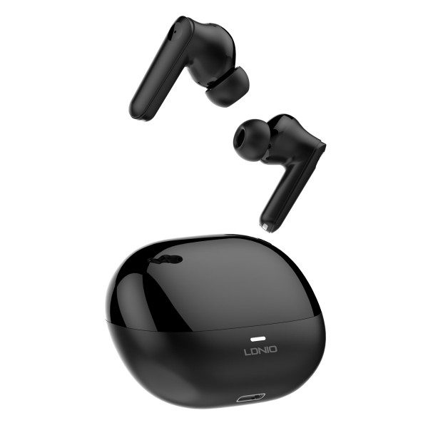 LDNIO earphones με θήκη φόρτισης T05, True Wireless, 13mm, 40/500mAh, μαύρα - 