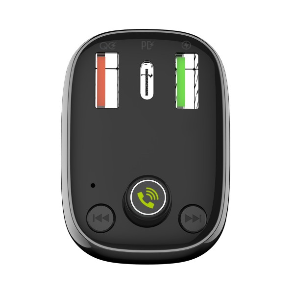 LDNIO FM transmitter & φορτιστής C704Q, USB-C/2x USB, 36W, Bluetooth, μαύρο